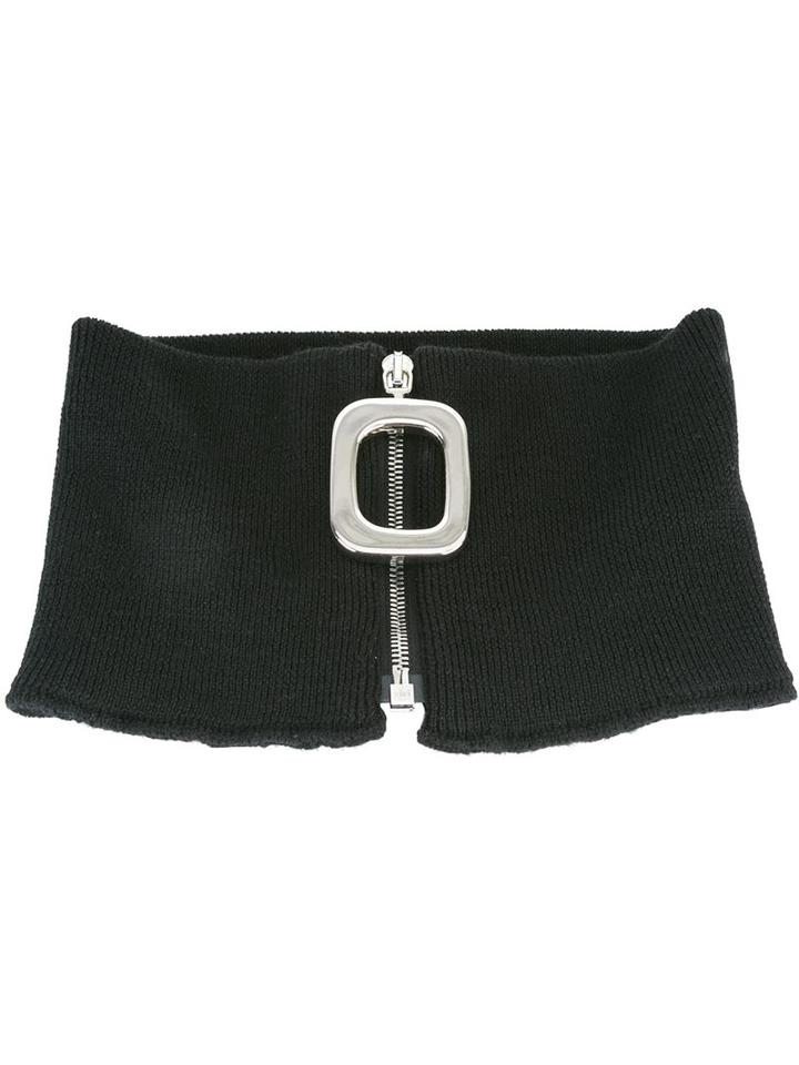 J.w.anderson Woven Zipped Choker, Women's, Black, Virgin Wool