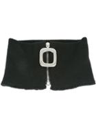 J.w.anderson Woven Zipped Choker, Women's, Black, Virgin Wool