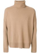 Ami Alexandre Mattiussi Oversize Turtle Neck Sweater - Nude & Neutrals
