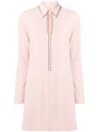 Victoria Victoria Beckham Crystal Embellished Shift Dress - Pink &