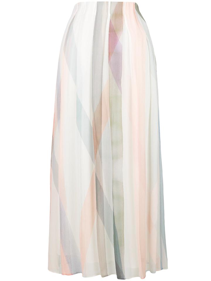 Iris Von Arnim Check Maxi Skirt - Nude & Neutrals
