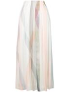 Iris Von Arnim Check Maxi Skirt - Nude & Neutrals