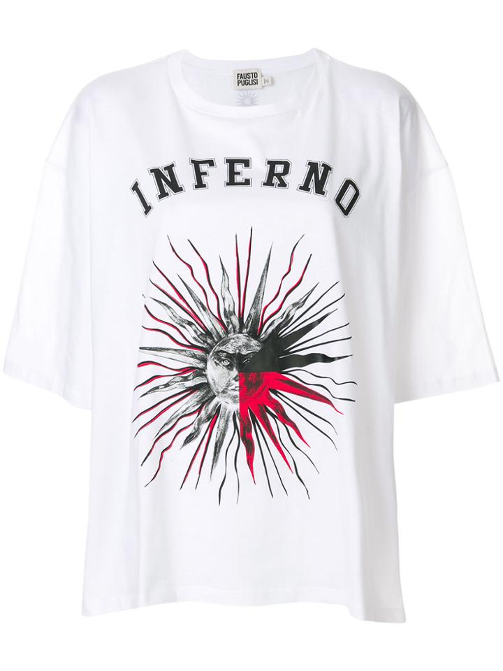 Fausto Puglisi Loose Fit Printed T-shirt - White