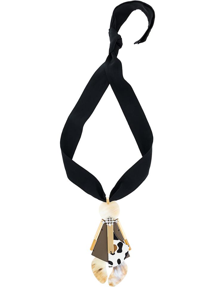 Marni Embellished Necklace - Black