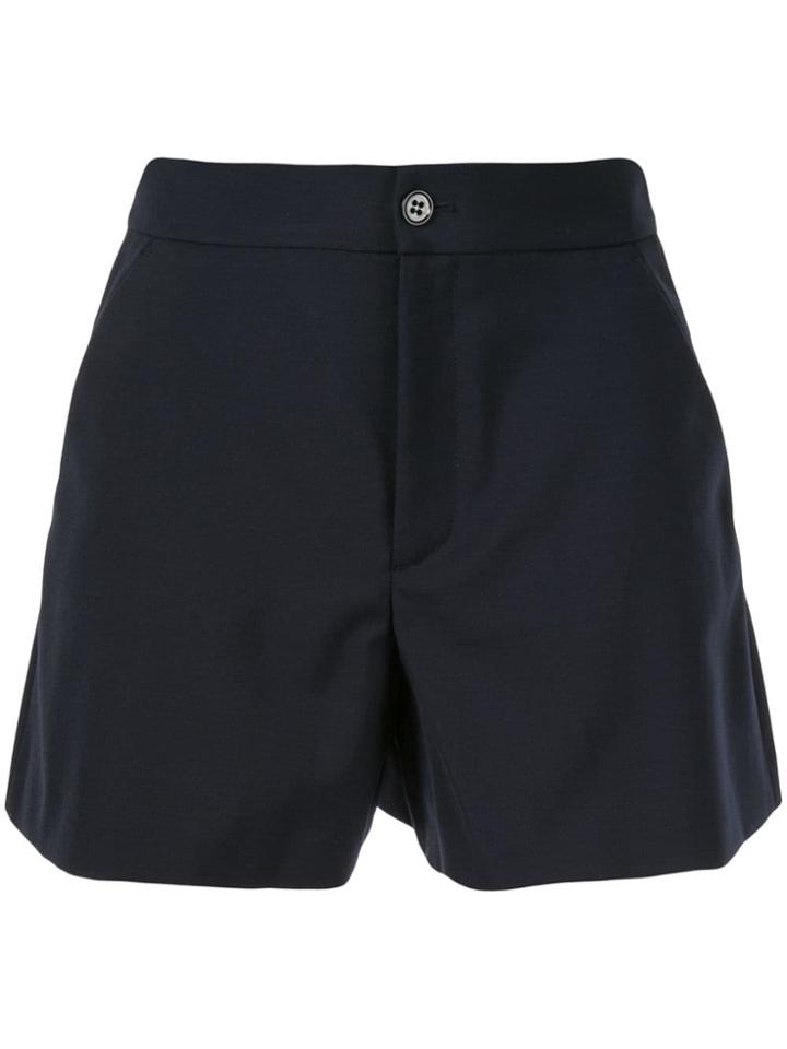 Red Valentino High Waisted Short Shorts - Blue