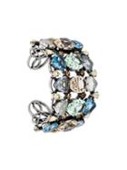 Lanvin Embellished Stone Bracelet, Women's, Metallic
