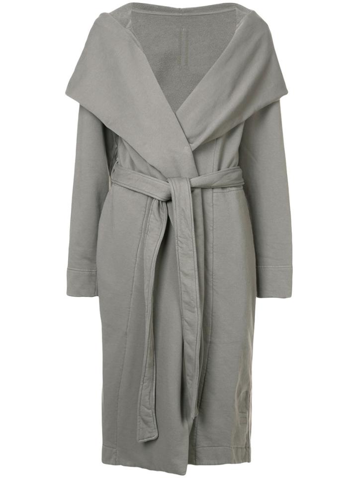 Rick Owens Drkshdw Long Belted Coat - Grey