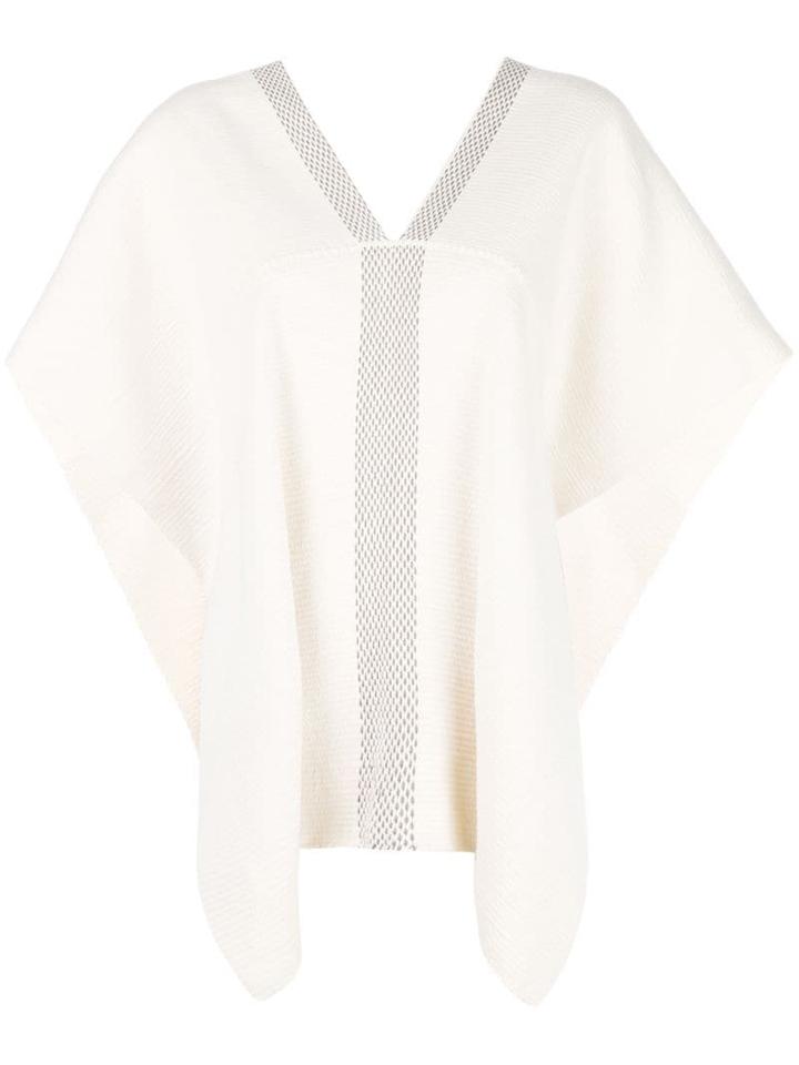 Voz Short-sleeve Flared Sweater - Ivory/truffle