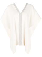 Voz Short-sleeve Flared Sweater - Ivory/truffle