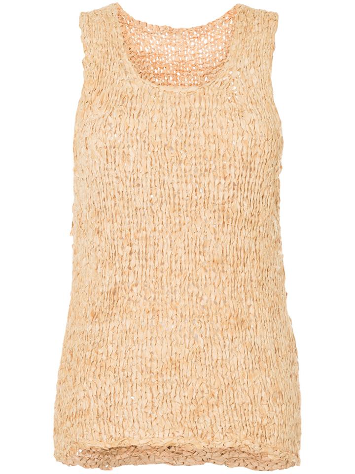 Uma Wang Knit Tank Top - Nude & Neutrals
