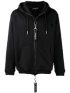 Icosae Front Patch Hoodie - Black