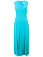 Carolina Herrera V-neck Dress - Blue