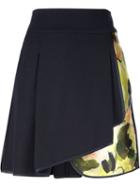 Harvey Faircloth Pleated Floral Skirt - Blue
