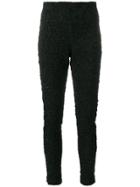 Oscar De La Renta Straight Fitted Trousers - Black