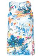 Blumarine Tropical Print Vest - Blue