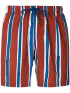 Ermenegildo Zegna Striped Swim Shorts - Red