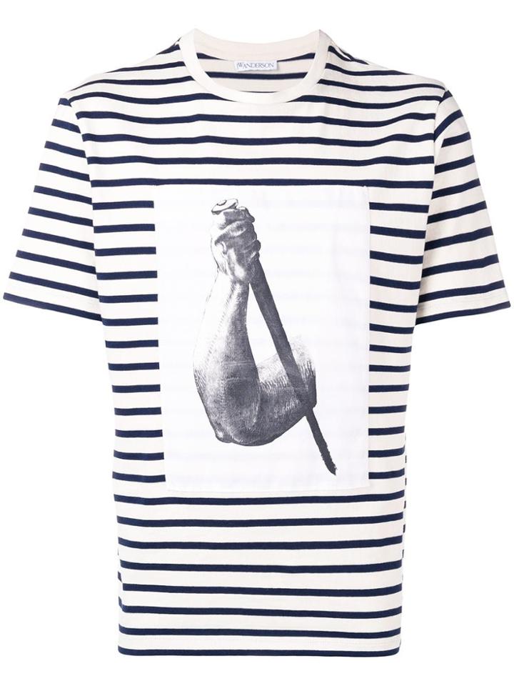 Jw Anderson Short-sleeve Printed T-shirt - Neutrals