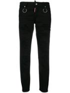 Dsquared2 Runway Straight Cropped Jeans - Black
