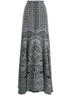 Antonio Berardi Long Embroidered Skirt - Black