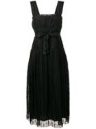Bottega Veneta Striped Tie Waist Dress - Black