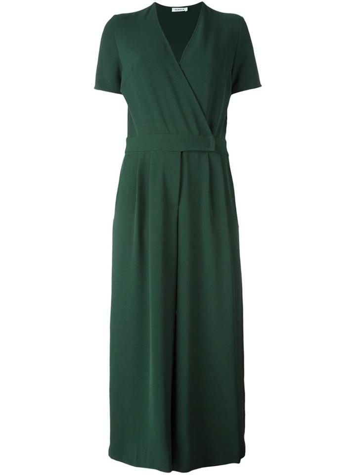 P.a.r.o.s.h. Cropped Shortsleeved Jumpsuit, Women's, Size: Small, Green, Polyester/spandex/elastane