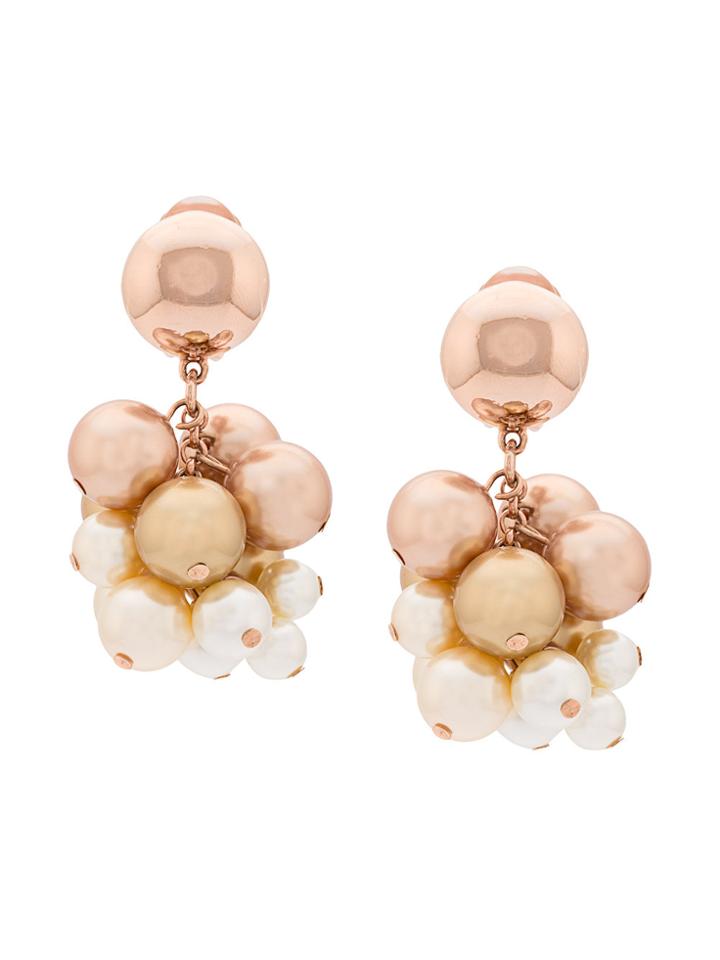 Oscar De La Renta Pearl Vine Clip-on Earrings - Nude & Neutrals