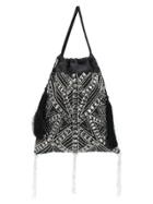 Attico Sequinned Drawstring Clutch Bag - Black