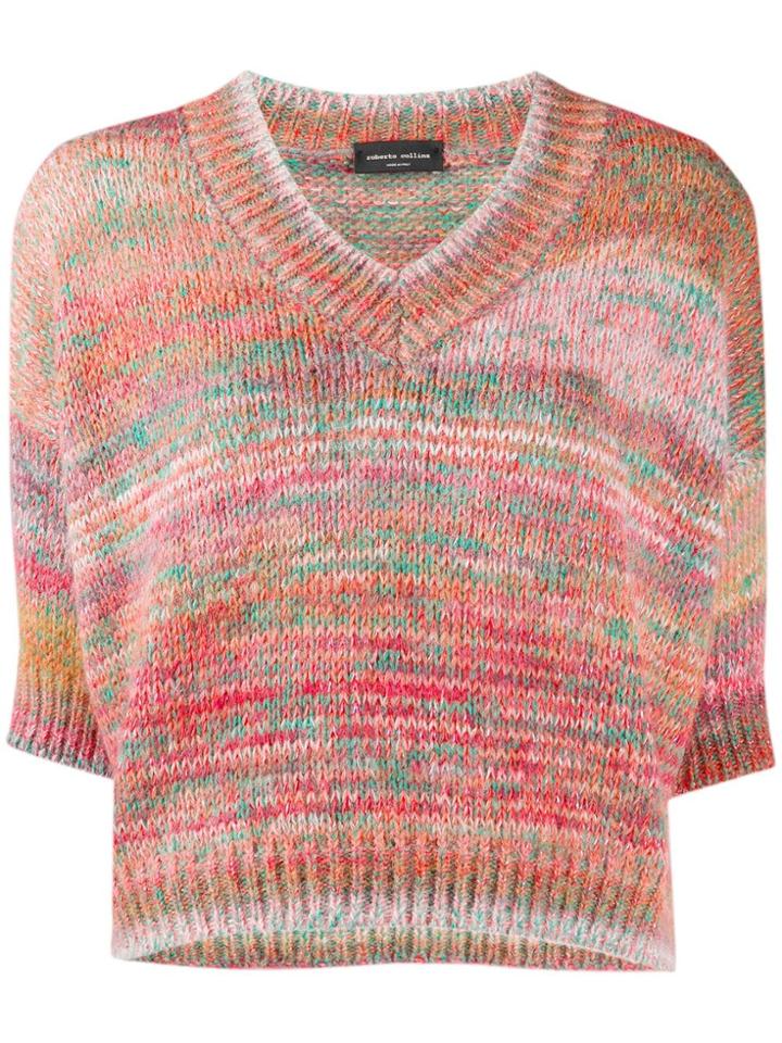 Roberto Collina Striped Pattern Jumper - Pink