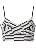 Andrea Bogosian Plus Knit Cropped Top - Multicolour