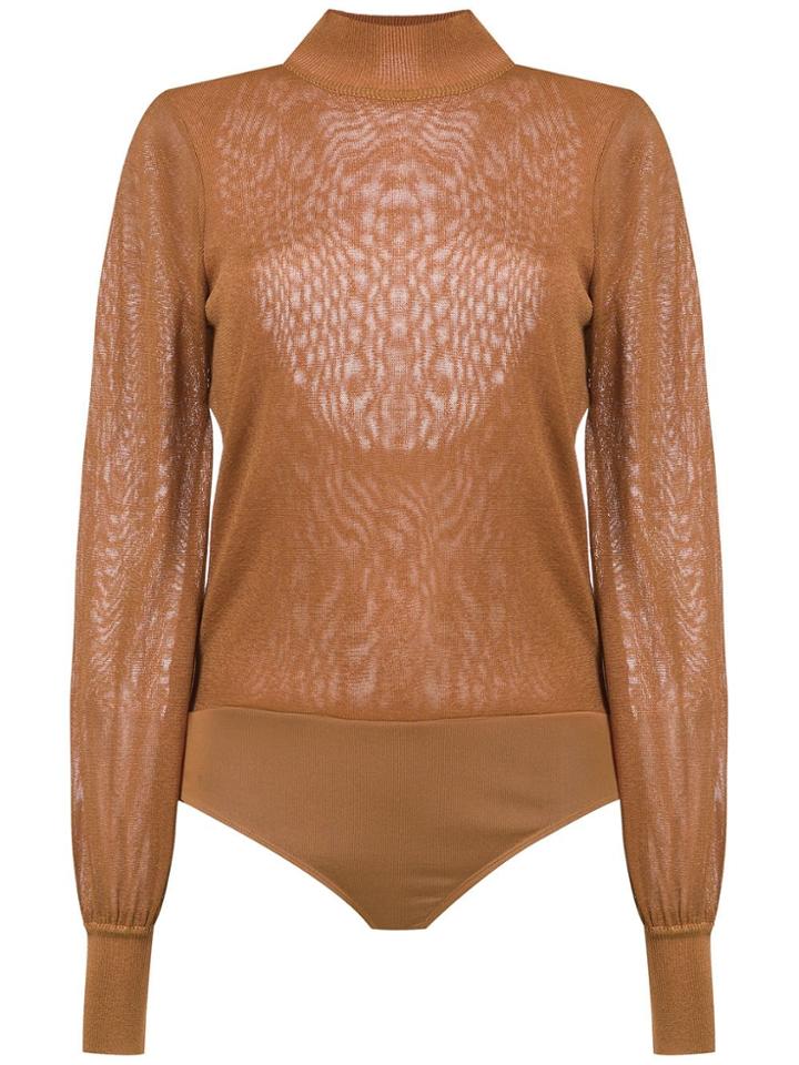 Nk Knitted Bodysuit - Brown