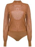 Nk Knitted Bodysuit - Brown