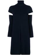 Roberto Collina Turtle Neck Knitted Dress - Blue