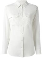Equipment Classic Button Down Shirt, Women's, Size: Xs, White, Silk