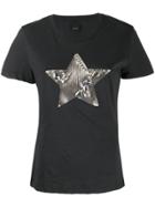 Pinko Star Embellished T-shirt - Black