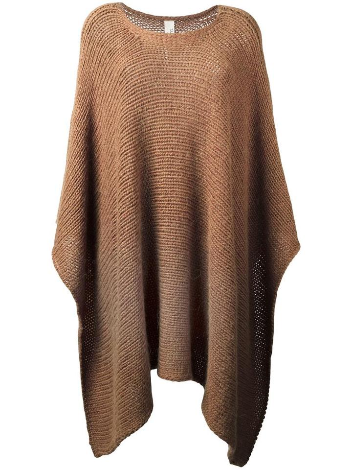 Daniela Pancheri Classic Knit Poncho, Women's, Brown, Polyamide/wool/alpaca