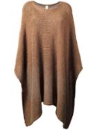 Daniela Pancheri Classic Knit Poncho, Women's, Brown, Polyamide/wool/alpaca