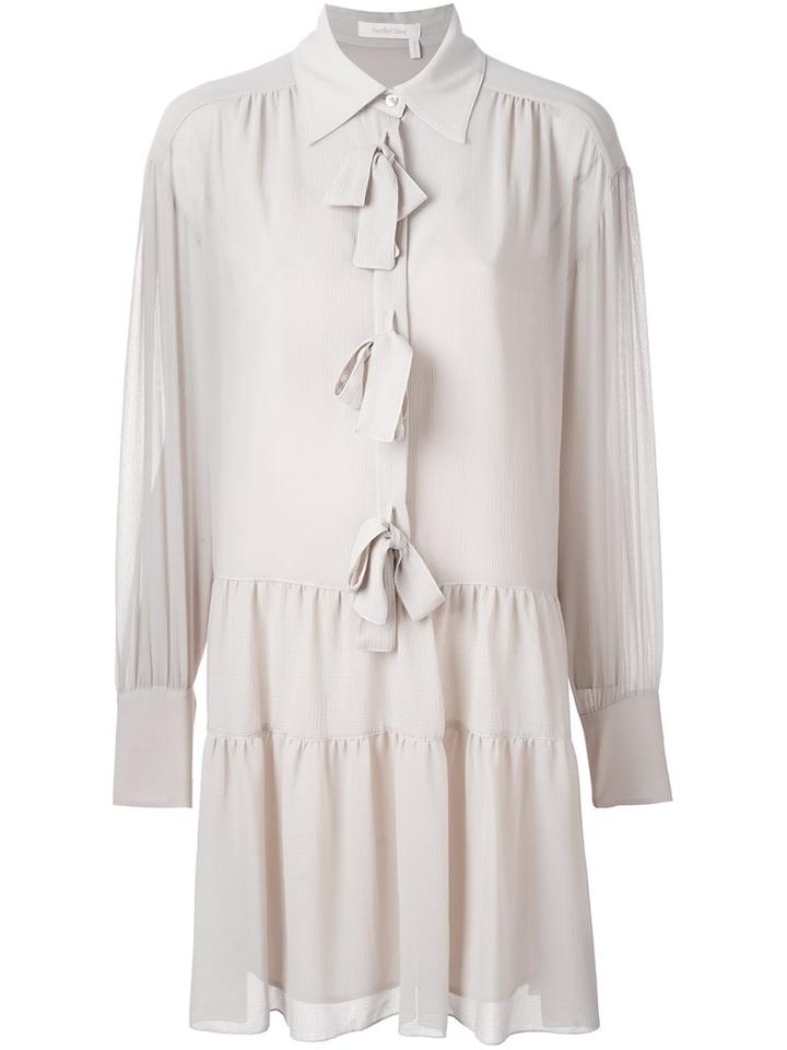 See By Chloé Bow Detail Shirt Dress