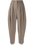 See By Chloé High-waisted Pleated Balloon Trousers - Neutrals