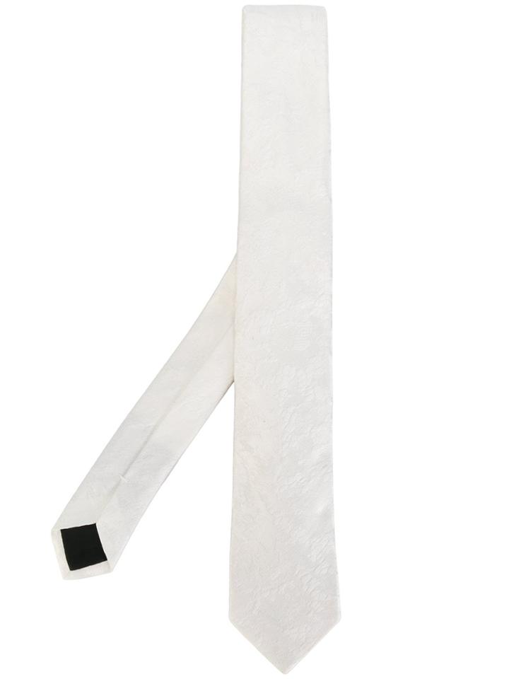 Givenchy Classic Embroidered Tie - White