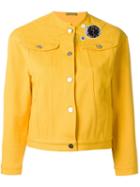 Peter Jensen Collarless Denim Jacket - Yellow