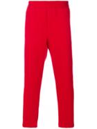Neil Barrett Striped Button Panel Side Trousers - Red