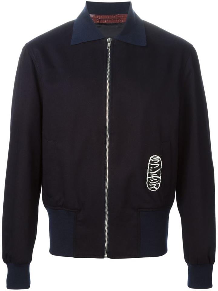 Raf Simons Contrasting Collar Bomber Jacket