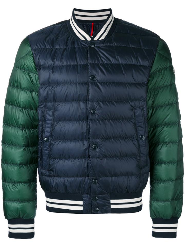 Moncler - Classic Bomber Jacket - Men - Feather Down/polyamide - 1, Blue, Feather Down/polyamide
