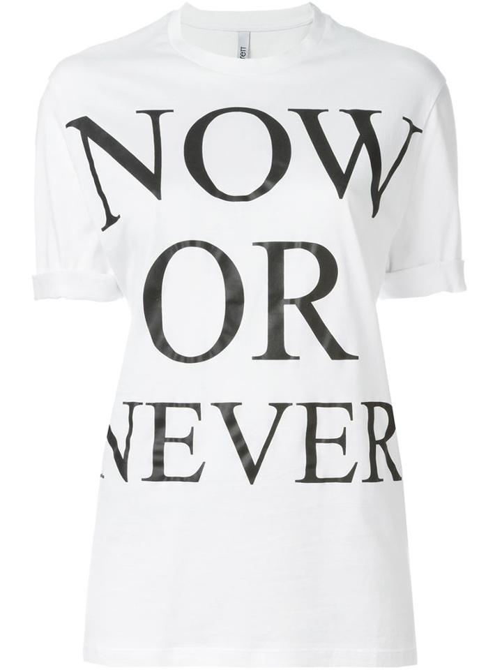 Neil Barrett Now Or Never T-shirt, Women's, Size: S, White, Cotton