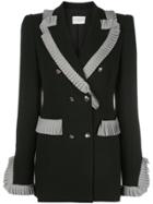 Valentina Shah Jessica Pleated Blazer - Black