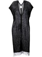 Forte Forte Lace Hem Dress, Women's, Size: 0, Black, Linen/flax