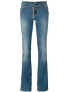 Ermanno Scervino Medium Wash Bootcut Jeans, Women's, Size: 42, Blue, Cotton/spandex/elastane