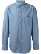 Brunello Cucinelli Denim Shirt, Men's, Size: Large, Blue, Cotton