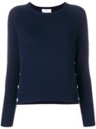 Allude Knit Button Detail Sweater - Blue