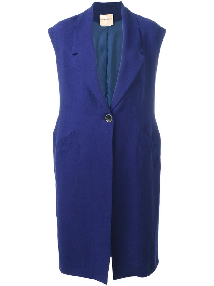 Erika Cavallini Aperto Fianco Gilet - Blue